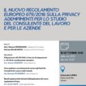  A Taranto, il 18 settembre,un convegno sulla nuova Privacy europea   