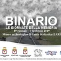  Bari: il dramma dell’olocausto raccontato con “Binario21”- Viaggio nella Memoria. Dal 19 gennaio al 9 febbraio Museo Santa Scolastica