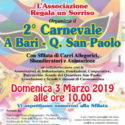  Bari: domenica 3 marzo  “Carnevale al San Paolo”, sfilata di carri allegorici organizzata dall’associazione “regala un sorriso” 