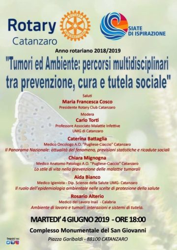 Nuovo convegno Rotary a Catanzaro su "Tumori ed Ambiente"