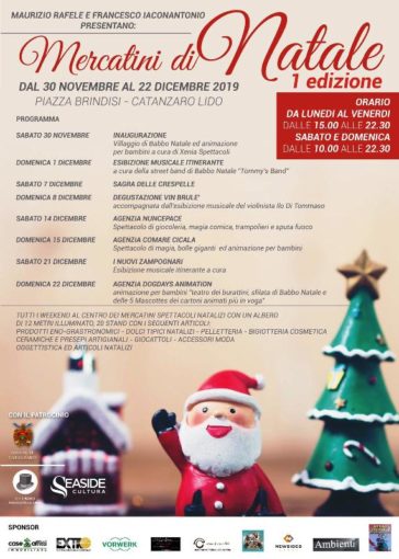 Catanzaro: presentato al Comune il programma degli eventi natalizi previsti al quartiere Lido