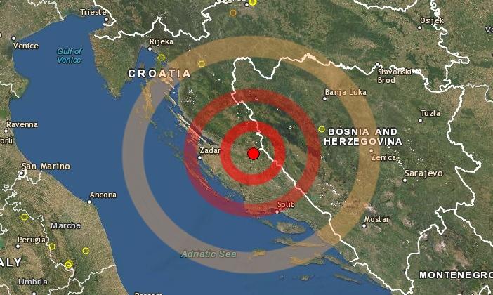 Forte scossa di terremoto di magnitudo 4.8 in Croazia. Avvertita anche a Trieste