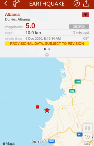 Terremoto di magnitudo 4.3 con epicentro nel mare Adriatico