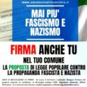  Bari: si potrà firmare entro il 31 marzo  la legge di iniziativa popolare contro la propaganda fascista e nazista