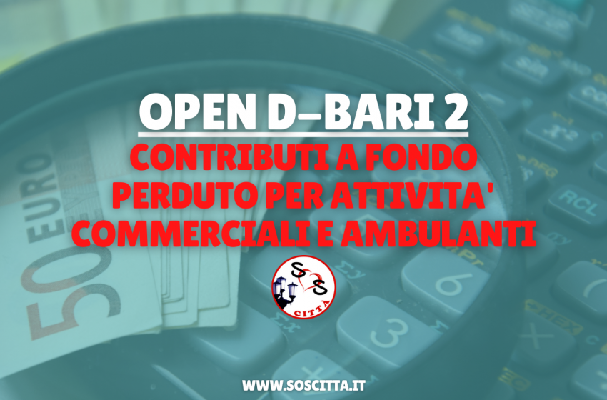  Bari: pubblicata la prima graduatoria delle attività economiche ammesse al contributo straordinario per la ripartenza