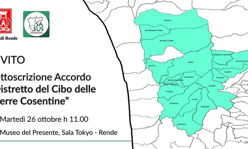  Nasce il Distretto del Cibo Serre Cosentine: il 26 ottobre si terrà l’assemblea