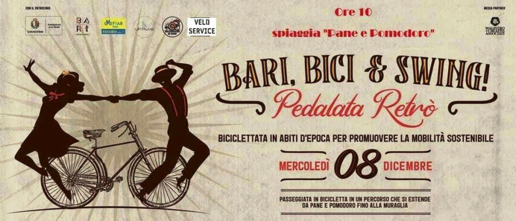 "Bari Bici e Swing", la pedalata retrò per condividere la naturale eleganza della bicicletta e la ciclabilità urbana