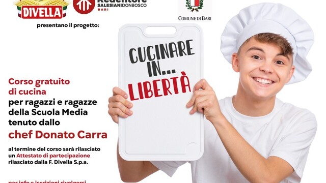  Bari: presentata l’iniziativa “Cucinare… in Libertà” a cura della Divella spa e dell’Oratorio dei Salesiani