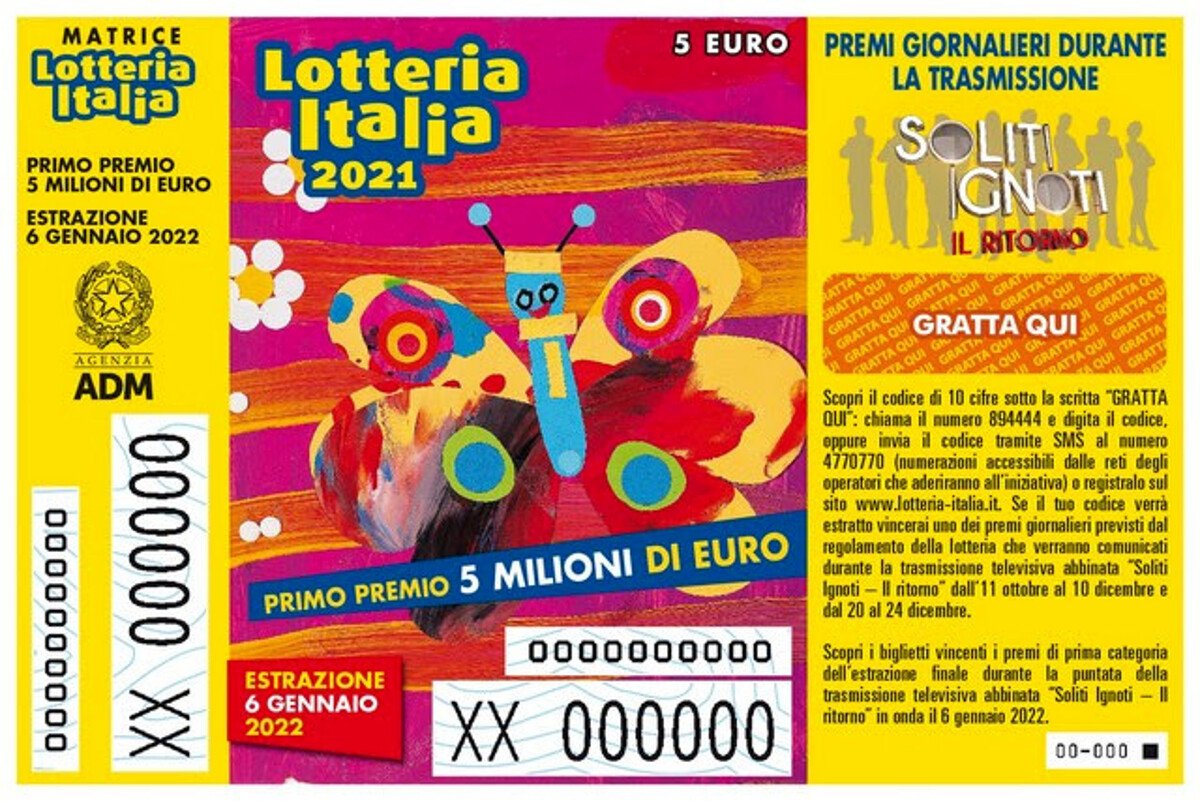Lotteria Italia 2021 2022:l'elenco completo dei biglietti vincenti