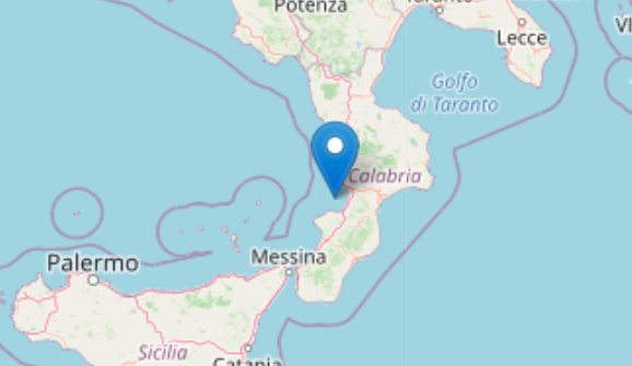  Terremoto: scossa di magnitudo 4.3 Costa Calabra sud occidentale
